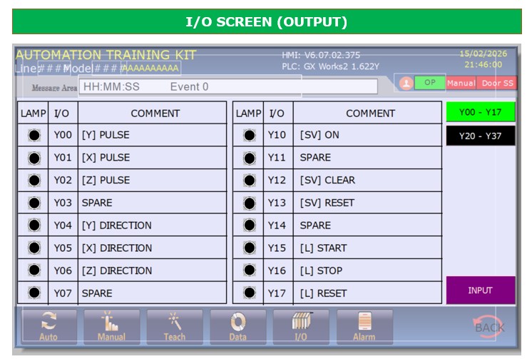 Mẫu trang Output Screen